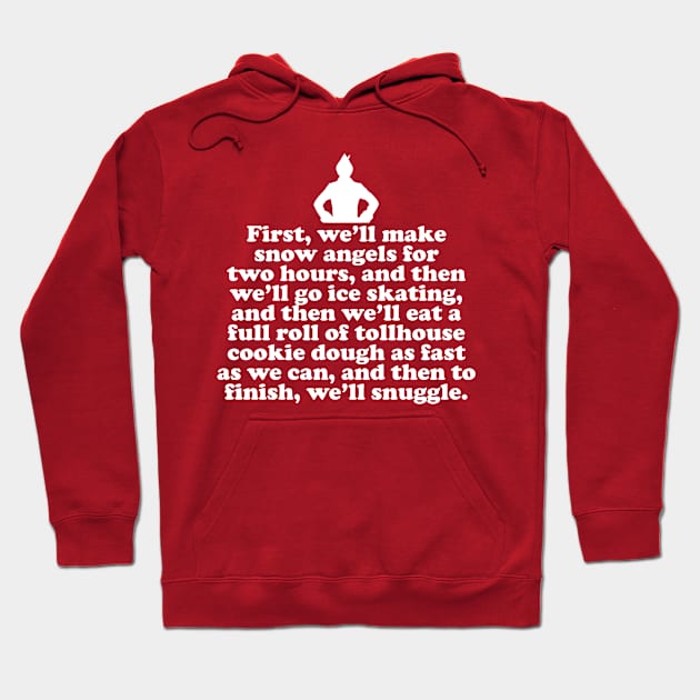 Elf Quote - Plans (White) Hoodie by NorRadd Designs